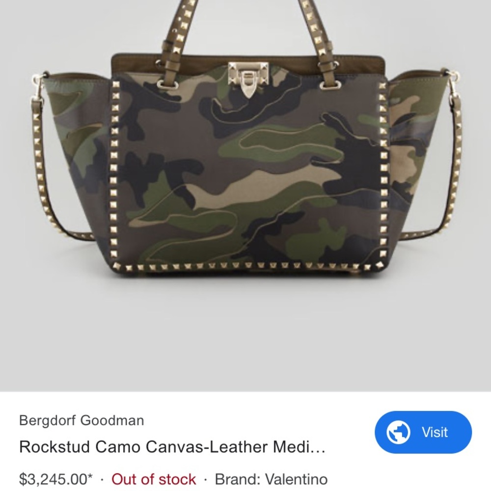 Valentino Rockstud Camo Tote ⭐️RARE - Picture 10 of 10